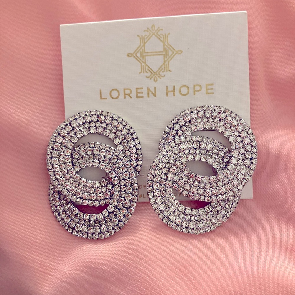 Circles of Brilliant shimmering statement earrings, BLING!